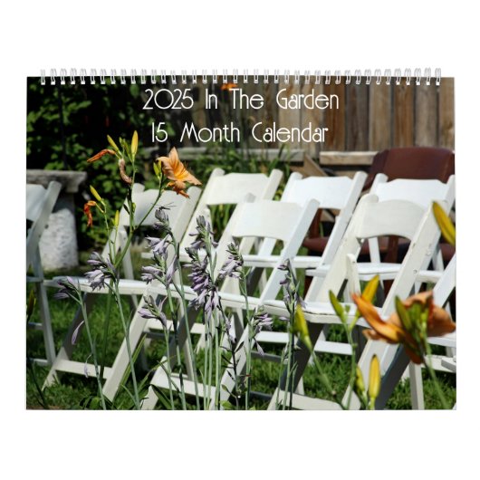 庭で15ヶ月の花のカレンダー カレンダー (カバー)