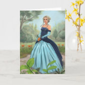 "庭で"の挨拶状開花して下さい カード (黄色い花)