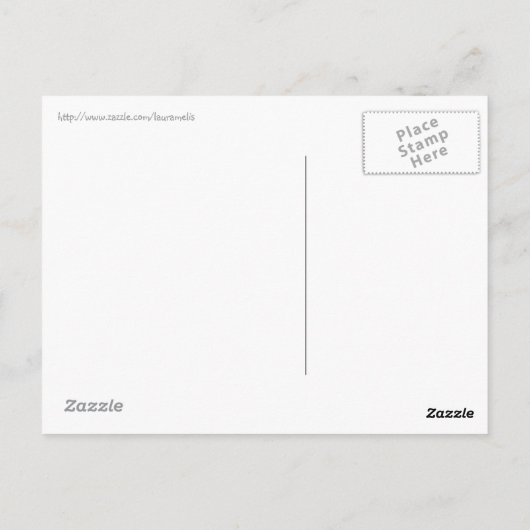 庭で – はがき (裏面)