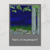 庭で ポストカード (正面)