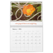 ...庭で – 詩と花の写真 カレンダー (2月 2026)