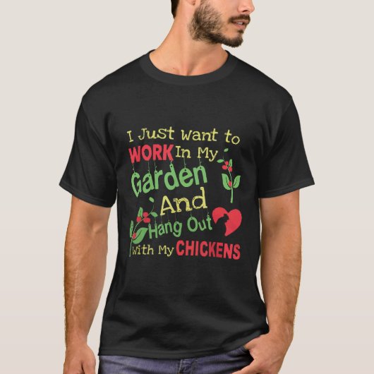 庭とニワトリ Tシャツ (正面)