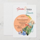 庭と道具のシャワー 招待状 (正面/裏面)