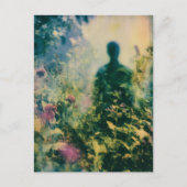 庭にいる人の抽象芸術 ポストカード (正面)