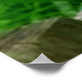 庭にかわいいリスの写真 ポスター (角)