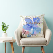 庭にかわいい水色の蝶モダン クッション (椅子)