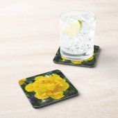 庭にかわいい黄色いチューリップ コースター (右側)