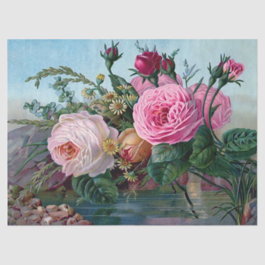 庭によってはティッシュペーパーが開花します 薄葉紙 (正面)