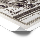 庭にオレンジ色の木が植えられたパター ポスター (角)