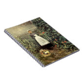 庭にバスケットをした野菜の少女 ノートブック (右側)