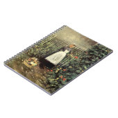 庭にバスケットをした野菜の少女 ノートブック (左側)