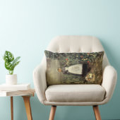 庭にバスケットをした野菜の少女 ランバークッション (椅子)