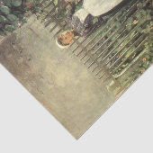 庭にバスケットをした野菜の少女 薄葉紙 (詳細)