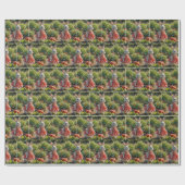 庭にバニーラビット ラッピングペーパー (フラット)