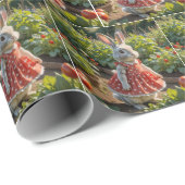 庭にバニーラビット ラッピングペーパー (ロールコーナー)