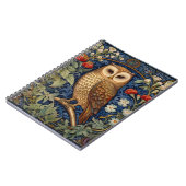 庭にフクロウのウィリアム・モリススタイル ノートブック (左側)