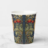 庭にフクロウのウィリアム・モリススタイル 紙コップ (左)