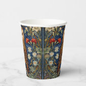 庭にフクロウのウィリアム・モリススタイル 紙コップ (右)