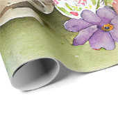 庭に卵を色彩の鮮やか持つイースターバニー ラッピングペーパー (ロールコーナー)