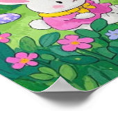 庭に卵を隠す漫画のバンニー ポスター (角)