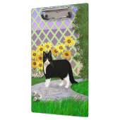 庭に咲く白黒猫 クリップボード (左)