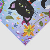 庭に咲く白黒猫 薄葉紙 (詳細)