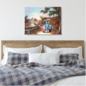 庭に子供を持つ中国の母親， c. キャンバスプリント (インサイチュ (寝室))