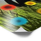 庭に座るタキシード猫 フォトプリント            (角)