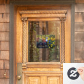 庭に日傘を持ったモネの女性 ウィンドウサイン (ホームデコレーション)