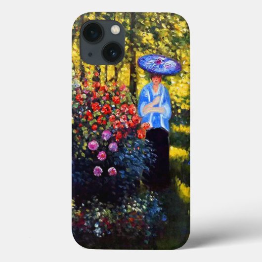 庭に日傘を持ったモネの女性 Case-Mate iPhoneケース (裏面)
