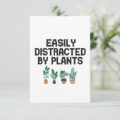 庭に植えられた植物に容易おもしろいに気を取られる サンキューカード (スタンド正面)