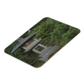 庭に灯り灯日本の灯 マグネット (左側)