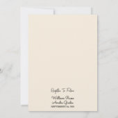 庭に緑素朴のヒマワリの結婚花 招待状 (裏面)