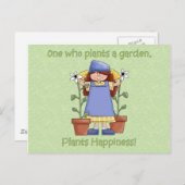 庭に花を植えて幸福を植える人 ポストカード (正面/裏面)