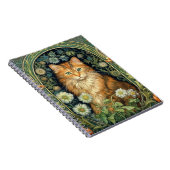 庭に赤い猫アールヌーボー ノートブック (右側)