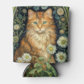 庭に赤い猫アールヌーボー 缶クーラー (正面)