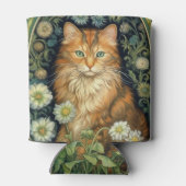 庭に赤い猫アールヌーボー 缶クーラー (裏面)