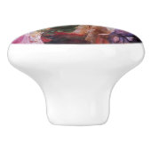 庭に遊三人の女の子がいる セラミックノブ (側面)