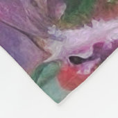 庭に遊三人の女の子がいる フリースブランケット (角)