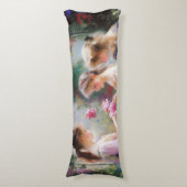 庭に遊三人の女の子がいる ボディピロー (正面縦)