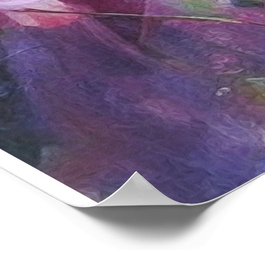 庭に遊三人の女の子がいる ポスター (角)