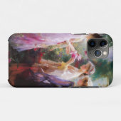 庭に遊三人の女の子がいる Case-Mate iPhoneケース (裏面(横))