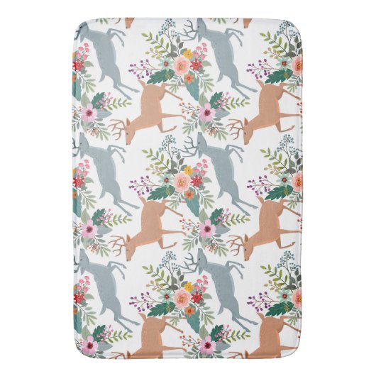 庭に鹿 バスマット (正面縦)