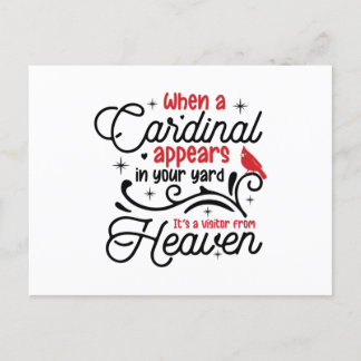 庭に（鳥）ショウジョウコウカンチョウが現れた時 ポストカード