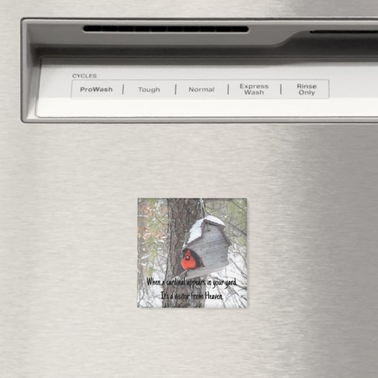 庭に(鳥)ショウジョウコウカンチョウが現れた時。マグネット. マグネット (インサイチュ (食洗機))