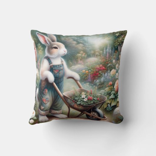 庭のうさぎ クッション (裏面)