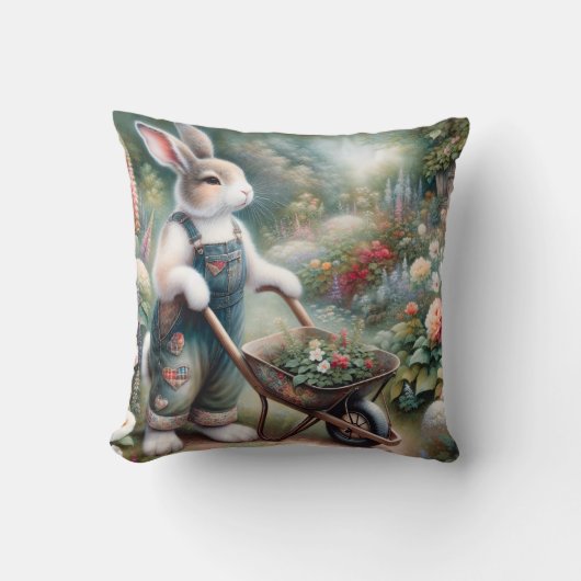 庭のうさぎ クッション (正面)