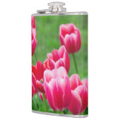 庭のかわいい緋色のチューリップ フラスク (左)