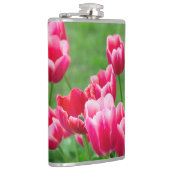 庭のかわいい緋色のチューリップ フラスク (右)