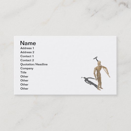 庭のくわを運ぶこと 名刺 (正面)